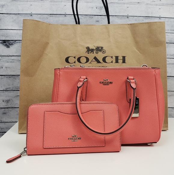 Coach Handbags - Coach | Coral Mini Surrey Carryall & Wallet